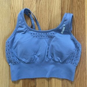 Gymshark Energy+ Seamless Crop Top - Steel Blue